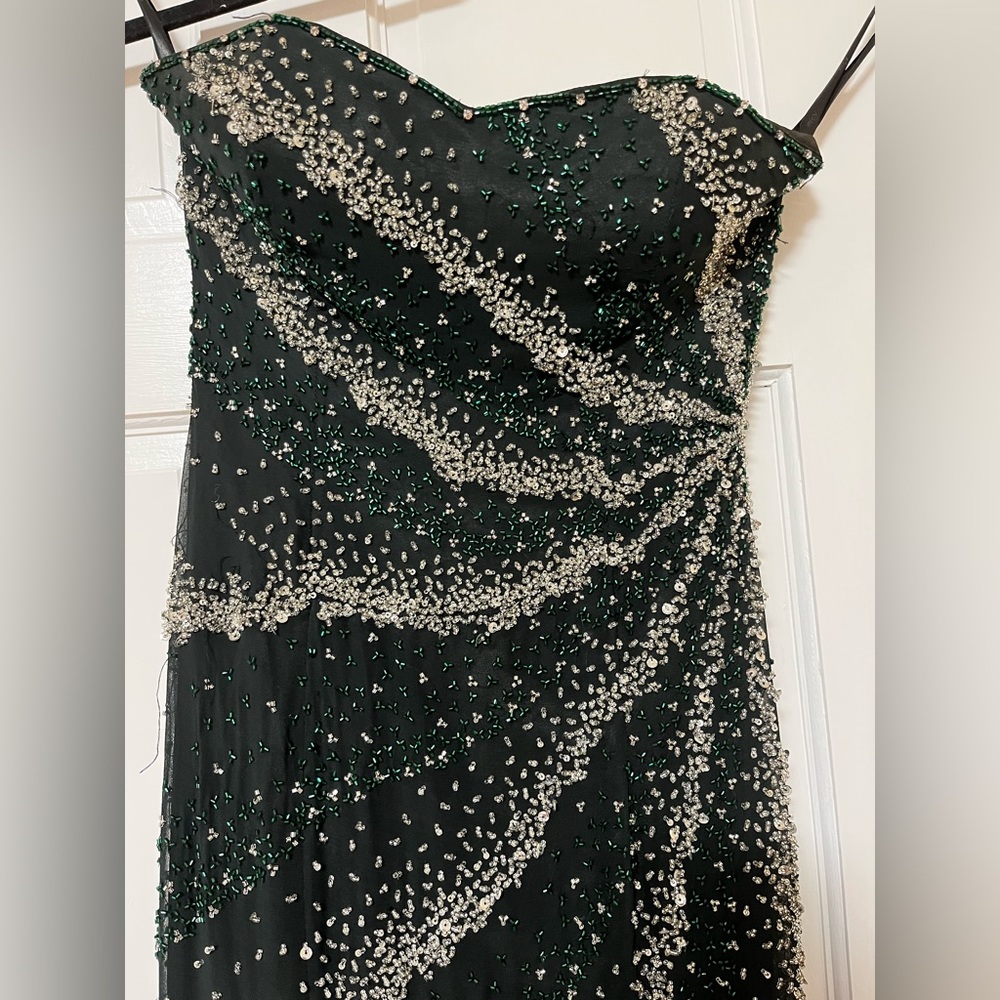 Riva Designs Green ombré beaded prom/evening dress size 6